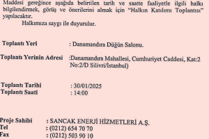 Haydi Silivri'nin çevresi için ÇED toplantısına