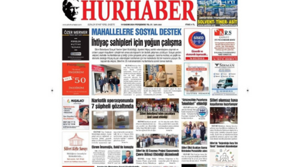 Silivri Çevre Derneği, Hürhaber Gazetesinde 